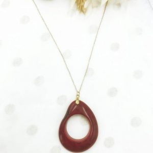 Collier argolla rouge - chaîne plaqué or